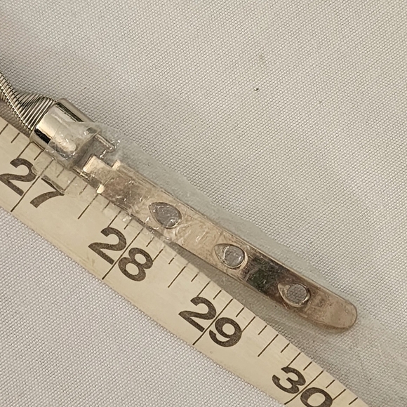 Silver Swirl Spring Stretch Fashion Belt - Picture 7 of 11